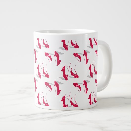 Der Assistent von OZ™ | Ruby Slippers™ Muster Jumbo-Tasse (Vorderseite Rechts)