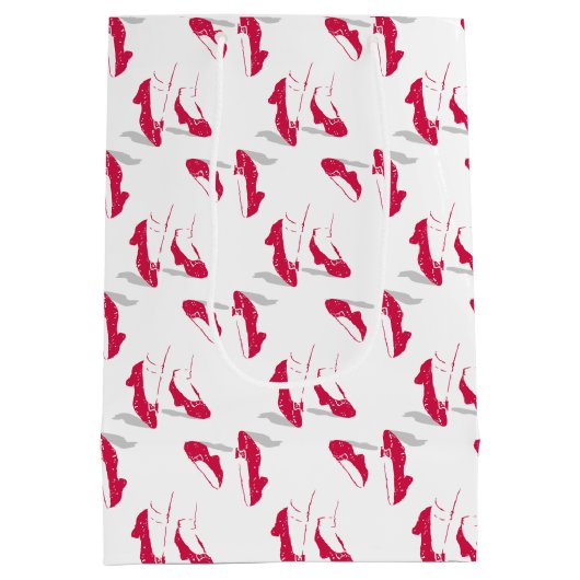 Der Assistent von OZ™ | Ruby Slippers™ Muster Mittlere Geschenktüte (Rückseite)