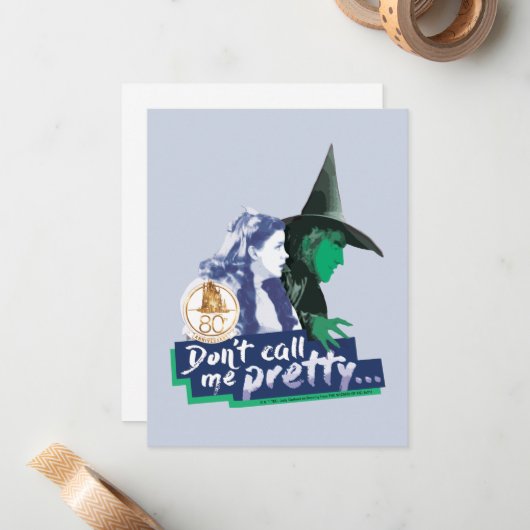 Der Assistent von OZ™ | Ruf mich nicht Hübsch an Mitteilungskarte (Vorderseite/Rückseite Beispiel)