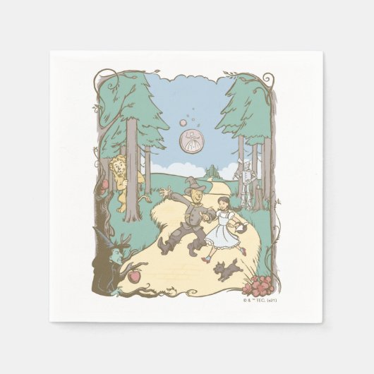 Der Assistent von OZ™ | Storybook Yellow Bridge Ro Serviette (Vorderseite)