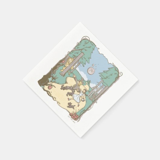 Der Assistent von OZ™ | Storybook Yellow Bridge Ro Serviette (Ecke)