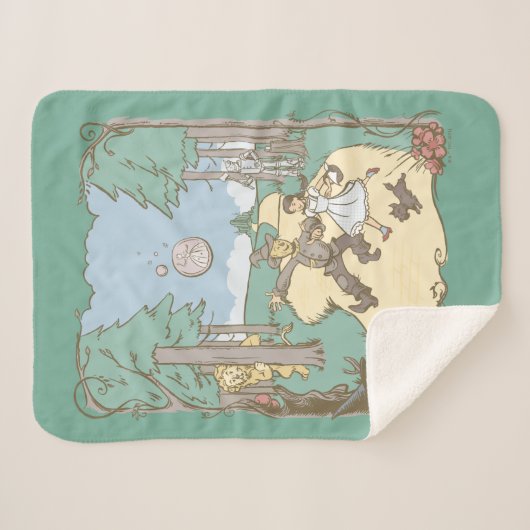 Der Assistent von OZ™ | Storybook Yellow Bridge Ro Sherpadecke (Vorderseite (Horizontal))