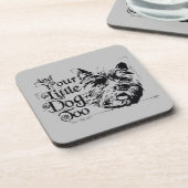 Der Assistent von OZ™ | Und auch dein kleiner Hund Getränkeuntersetzer (Linke Seite)