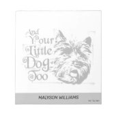 Der Assistent von OZ™ | Und auch dein kleiner Hund Notizblock (Vorderseite)