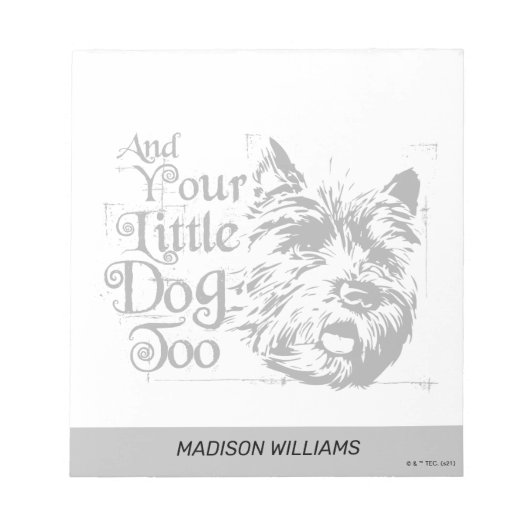 Der Assistent von OZ™ | Und auch dein kleiner Hund Notizblock (Vorderseite)