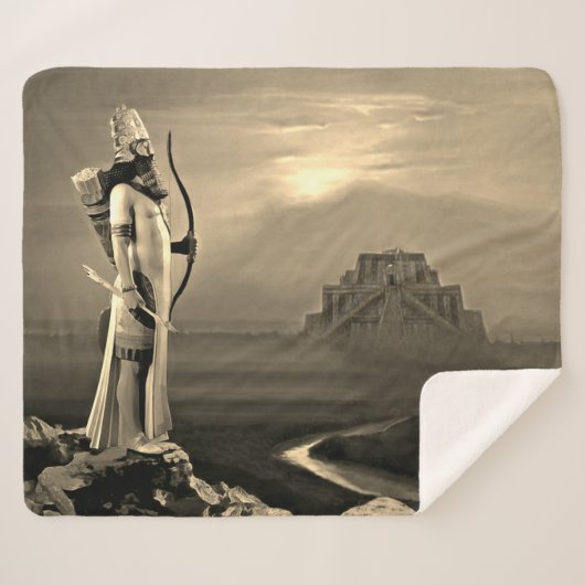 Der assyrische König Sherpa Blanket Sherpadecke (Vorderseite (Horizontal))
