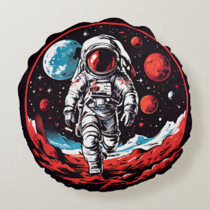 der Astronaut Rundes Kissen