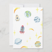 Der Astronautenraum Zwei der Mond zum Geburtstag Einladung (Rückseite)