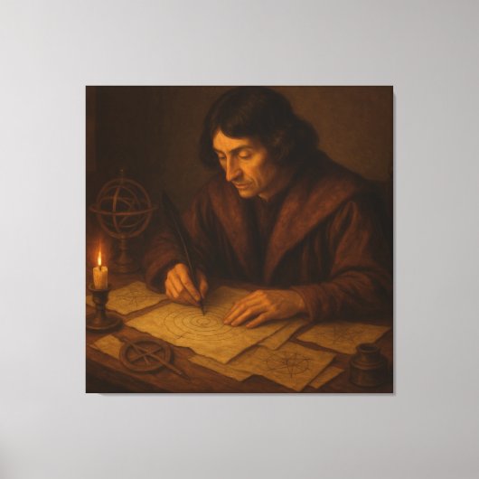 Der Astronom der Renaissance bei der Arbeit Leinwanddruck (Vorderseite)
