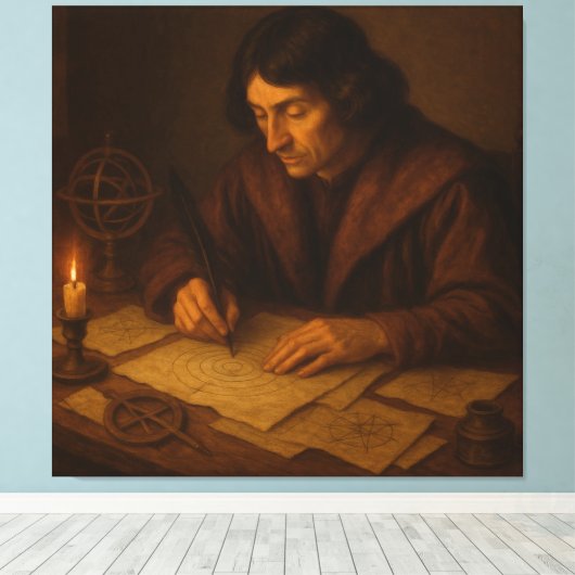 Der Astronom der Renaissance bei der Arbeit Leinwanddruck (Insitu (Holzboden))