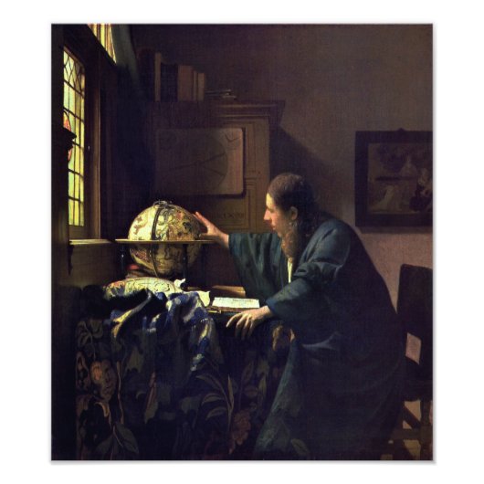 Der Astronom von Johannes Vermeer Fotodruck (Vorne)