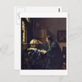 Der Astronom von Johannes Vermeer Postkarte (Vorne/Hinten)