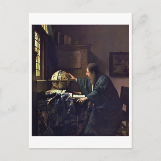 Der Astronom von Johannes Vermeer Postkarte (Vorderseite)
