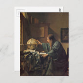 Der Astronom von Johannes Vermeer Postkarte (Vorne/Hinten)
