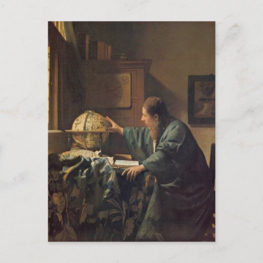 Der Astronom von Johannes Vermeer Postkarte (Vorderseite)
