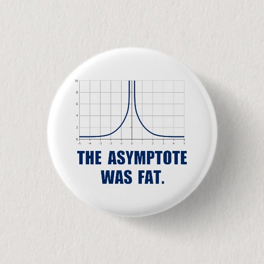 Der Asymptote war fett Button (Vorderseite)