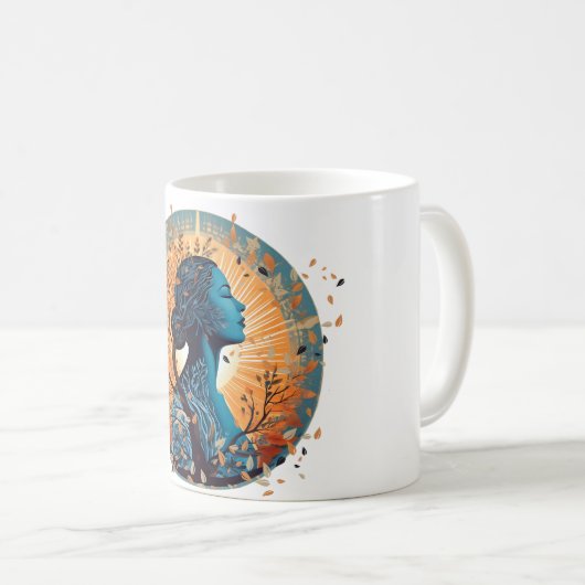 Der Atem - das Wesen des Lebens Kaffeetasse (VorderseiteRechts)