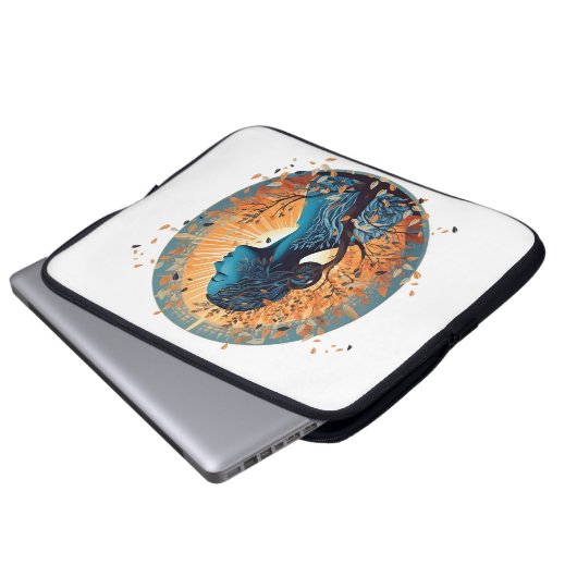 Der Atem - das Wesen des Lebens Laptopschutzhülle (Vorne Knopf)