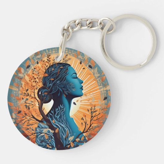 Der Atem - das Wesen des Lebens Schlüsselanhänger (Rückseite)