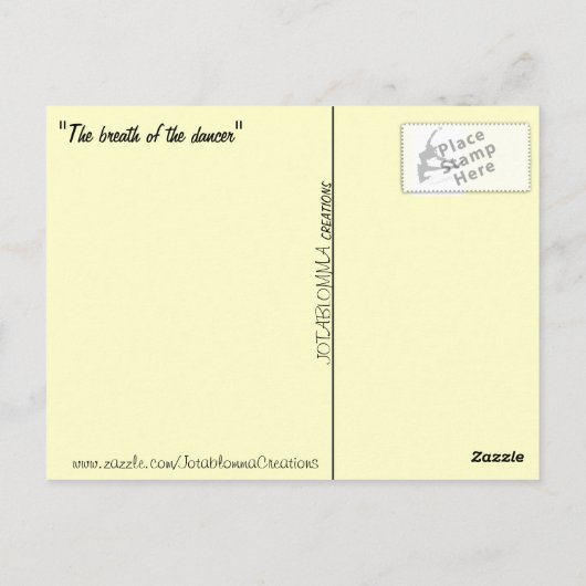 Der Atem der Tänzerpostkarte Postkarte (Rückseite)