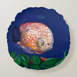 Der atemberaubende Fisch Rundes Kissen