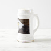 Der atemberaubende kahle Adler Bierglas (VorderseiteRechts)