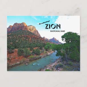 Der atemberaubende Zion-Nationalpark Postkarte