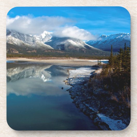 Der Athabasca-Fluss im Jasper-Nationalpark Untersetzer (Vorderseite)