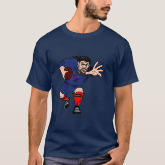 Der Athleten-Sport-Fan-Rugby der französischen T-Shirt