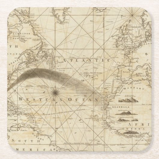 Der Atlantik Rechteckiger Pappuntersetzer (Vorderseite)