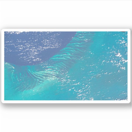 Der Atlantik vor der Küste der Bahamas Aufkleber (Vorderseite)