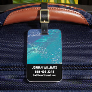 Der Atlantik vor der Küste der Bahamas Gepäckanhänger