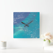 Der Atlantik vor der Küste der Bahamas Quadratische Wanduhr (Zuhause)