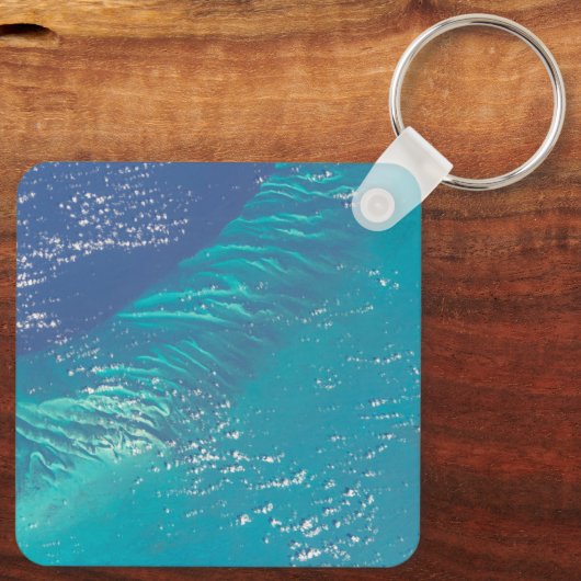 Der Atlantik vor der Küste der Bahamas Schlüsselanhänger (Rückseite)