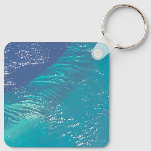 Der Atlantik vor der Küste der Bahamas Schlüsselanhänger (Rückseite)