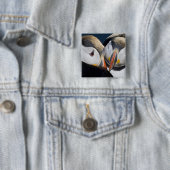 Der Atlantische Puffin, ein pelagischer Seevögel Button (Beispiel)