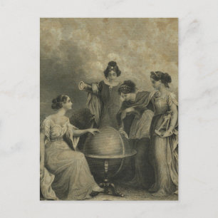 Der Atlas der Welt von Colton im halben Titel Postkarte