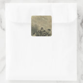 Der Atlas der Welt von Colton im halben Titel Quadratischer Aufkleber (Tasche)