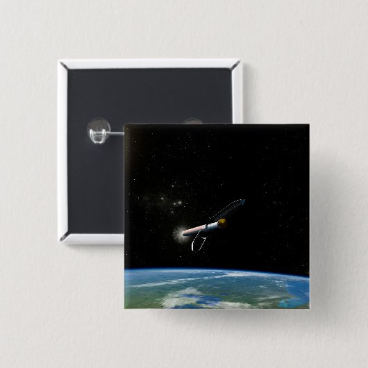 Der Atlas V541 startet im Orbit. Button (Vorne & Hinten)