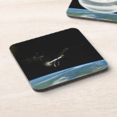 Der Atlas V541 startet im Orbit. Getränkeuntersetzer (Linke Seite)