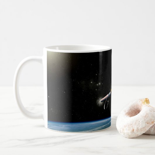 Der Atlas V541 startet im Orbit. Kaffeetasse (Mit Donut)