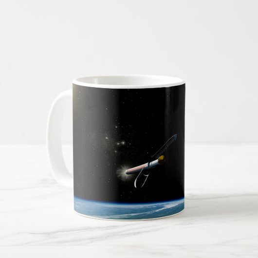 Der Atlas V541 startet im Orbit. Kaffeetasse (Vorderseite Links)