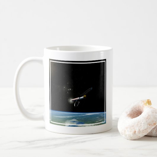 Der Atlas V541 startet im Orbit. Kaffeetasse (Mit Donut)
