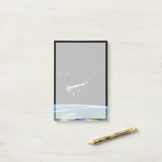 Der Atlas V541 startet im Orbit. Post-it Klebezettel (Auf Schreibtisch)