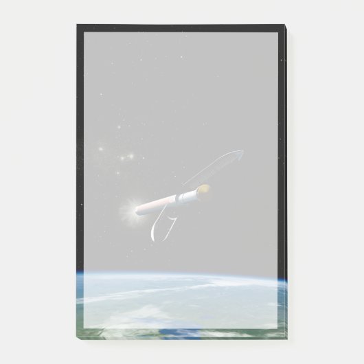 Der Atlas V541 startet im Orbit. Post-it Klebezettel (Vorderseite)