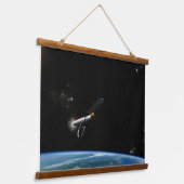 Der Atlas V541 startet im Orbit. Wandteppich Mit Holzrahmen (Gewinkelt)