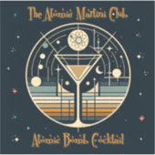 Der Atomic Martini Club Atomic Bomb Cocktail Aufkleber (Vorderseite)
