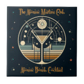 Der Atomic Martini Club Atomic Bomb Cocktail Fliese (Vorderseite)