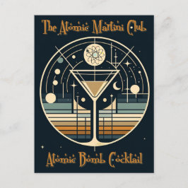 Der Atomic Martini Club Atomic Bomb Cocktail Postkarte