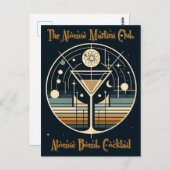 Der Atomic Martini Club Atomic Bomb Cocktail Postkarte (Vorne/Hinten)